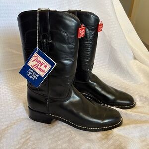 NEW Vintage Tony Lama Black Cowhide Cowboy Boots Women’s  6B Style 7501